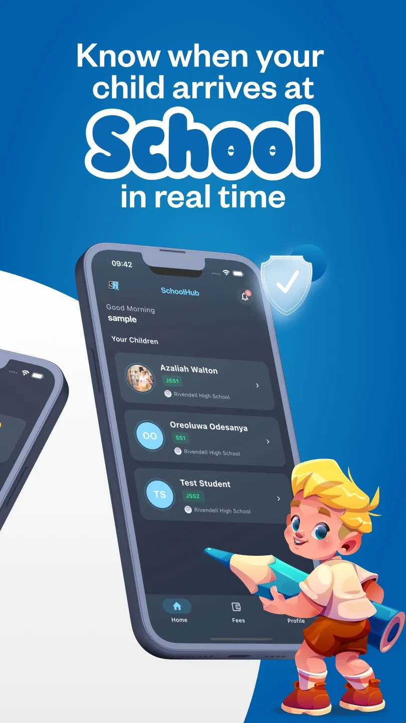 SchoolHub parent mobile app screenshot 2