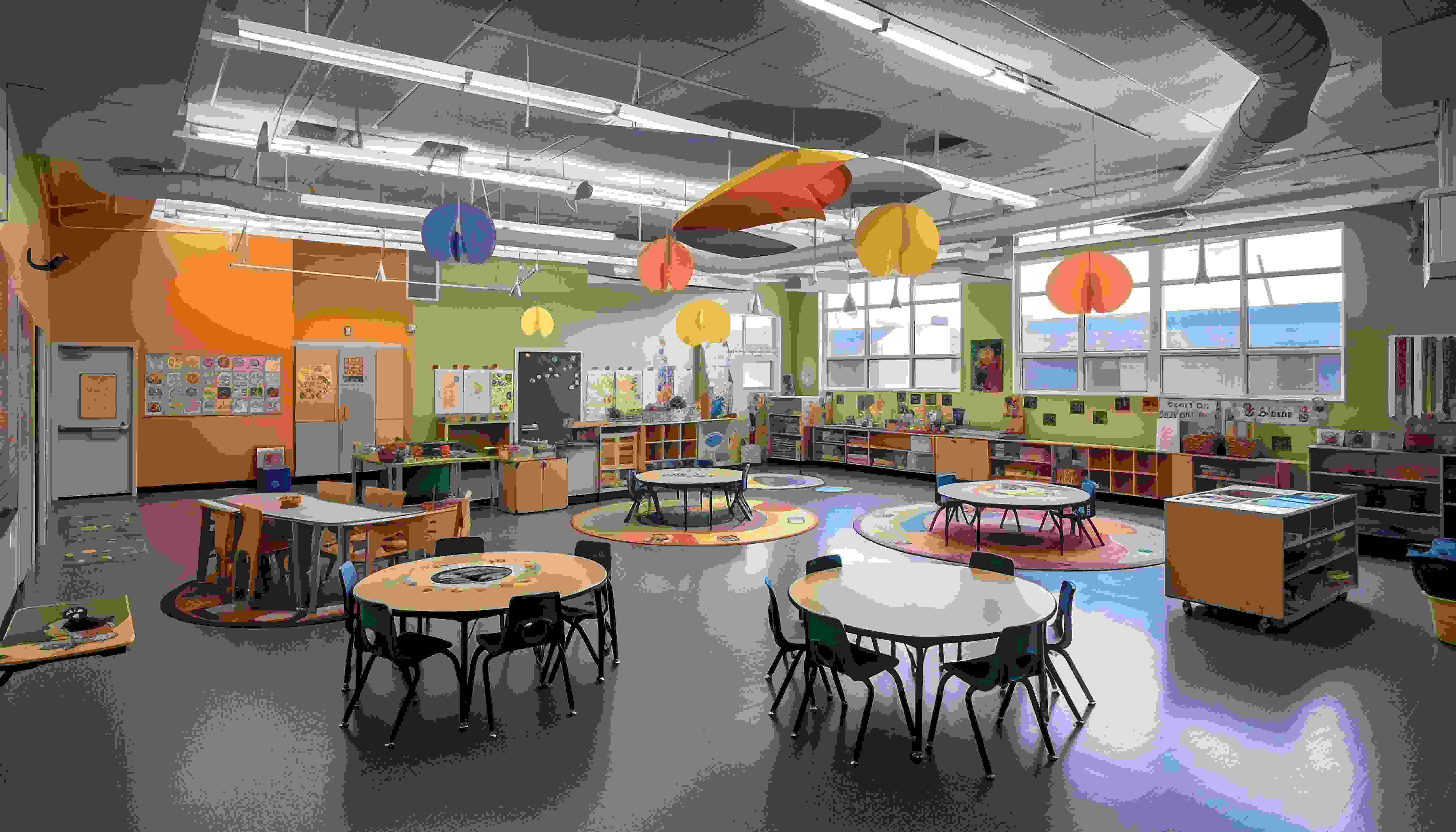 Children in a Montessori classroom